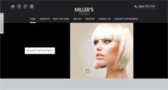 Desktop Screenshot of millershairstudio.com