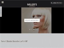 Tablet Screenshot of millershairstudio.com